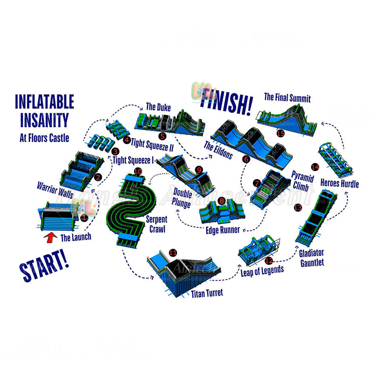 Inflatable 5K Race Obstacle Course