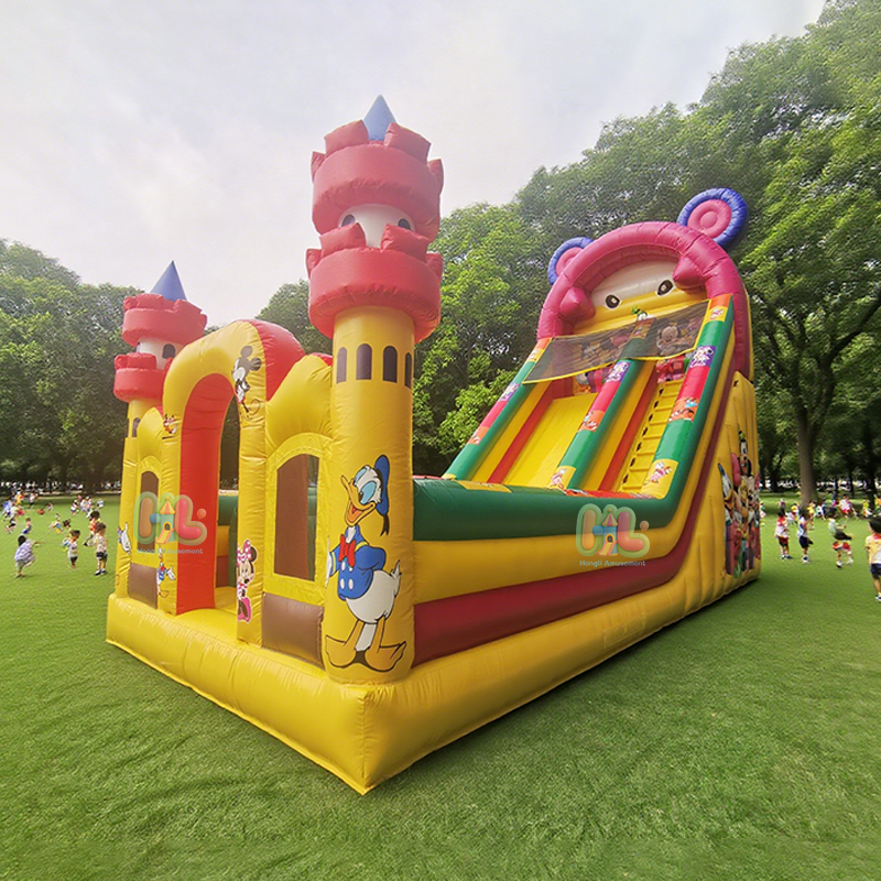 inflatable slide with bounce