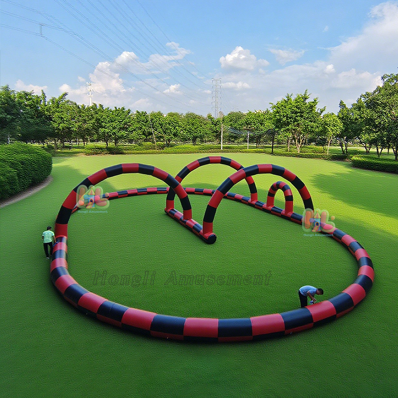 Inflatable track ground 