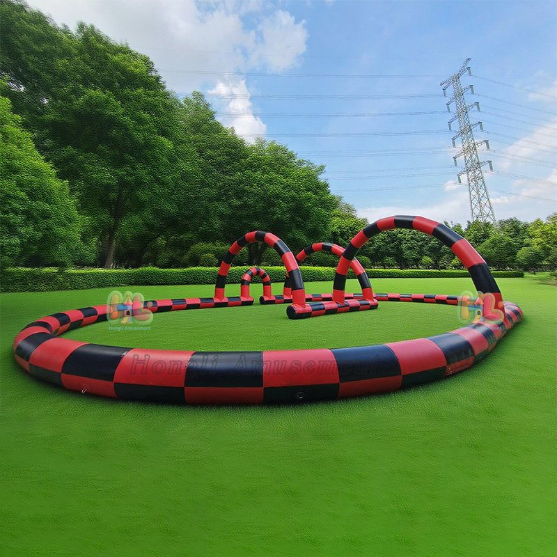 Inflatable track ground 