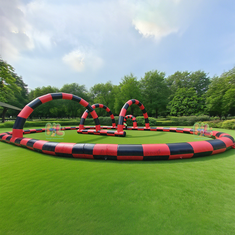 Inflatable track ground 
