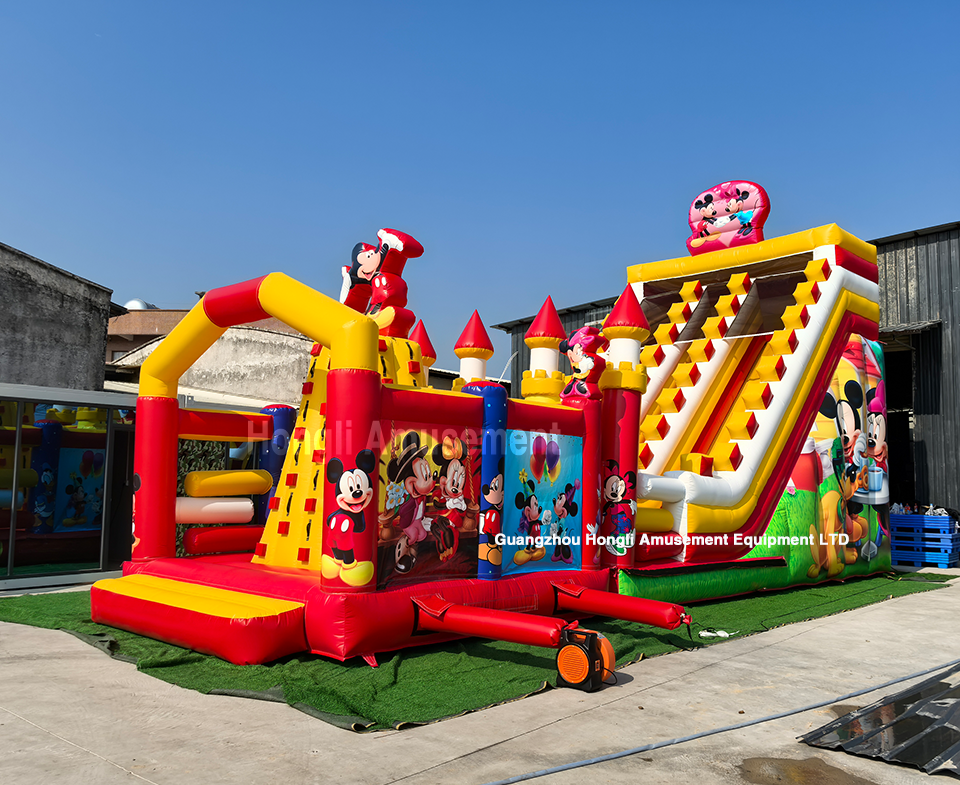 Inflatable Mickey Slide with castle