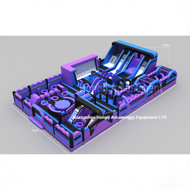 Inflatable Purple Amusement Park