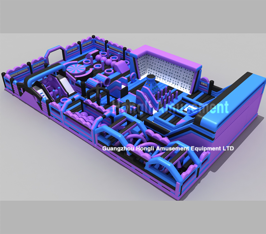 Inflatable Purple Amusement Park