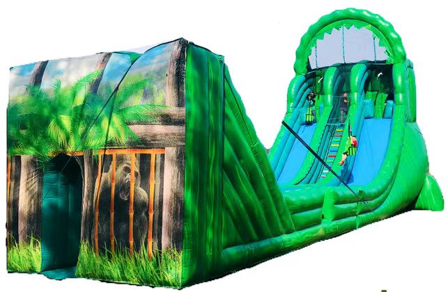 inflatable zip lane slide