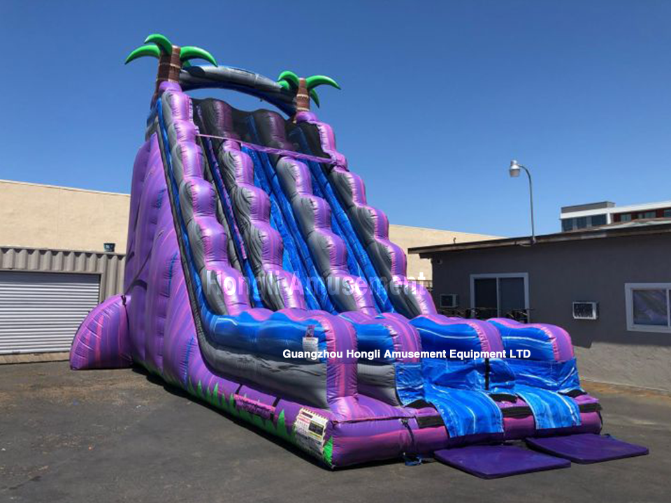 Inflatable dule lane Slide