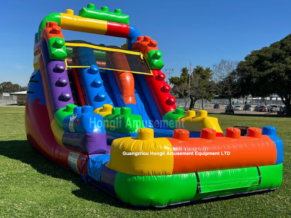 Inflatable dule lane Slide