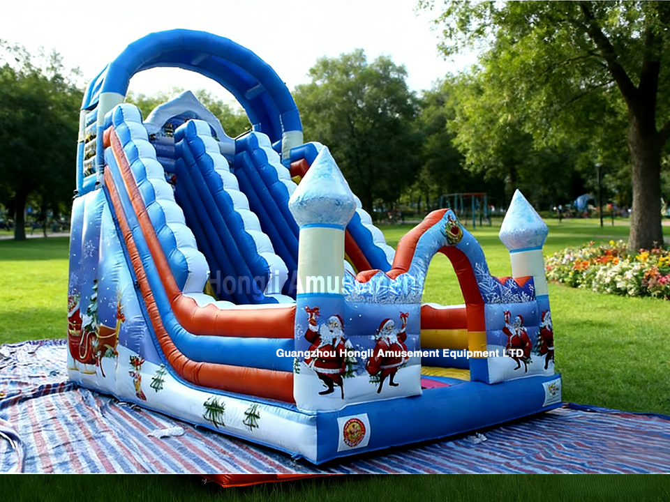 Inflatable dule lane Slide