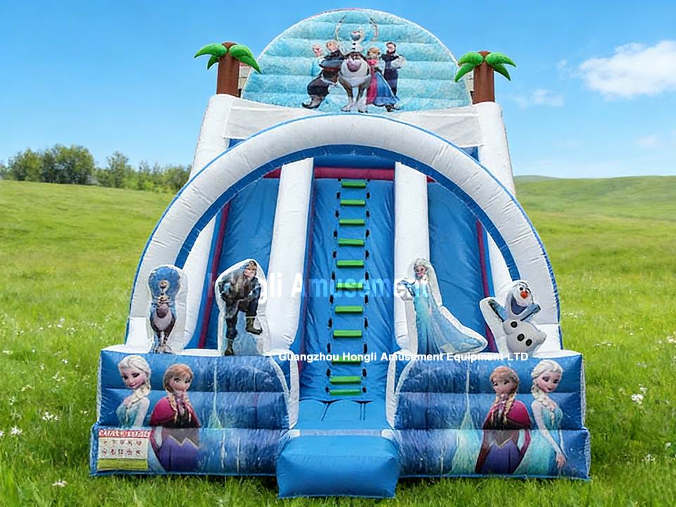 Inflatable dule lane Slide