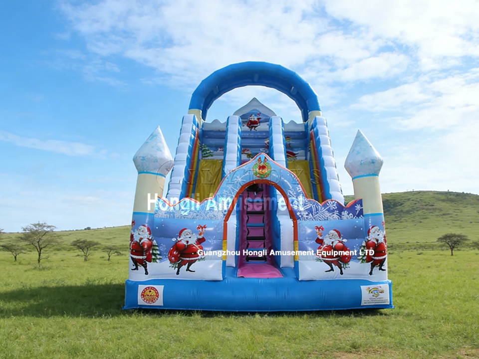 Inflatable dule lane Slide