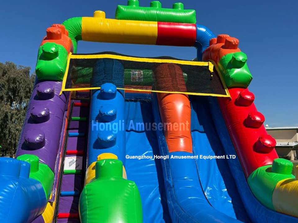 Inflatable dule lane Slide