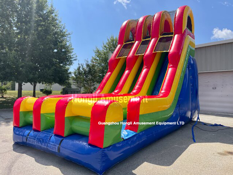 Inflatable dule lane Slide