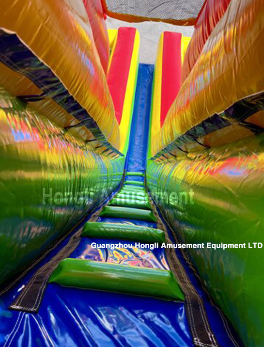 Inflatable dule lane Slide