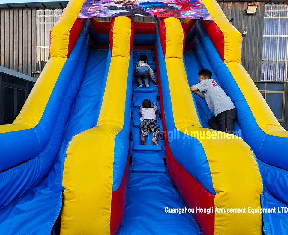 inflatable dule lane theme water slide