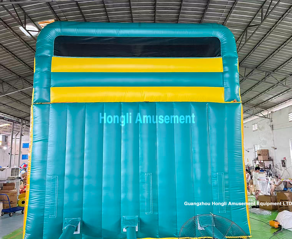 inflatable dule lane water slide