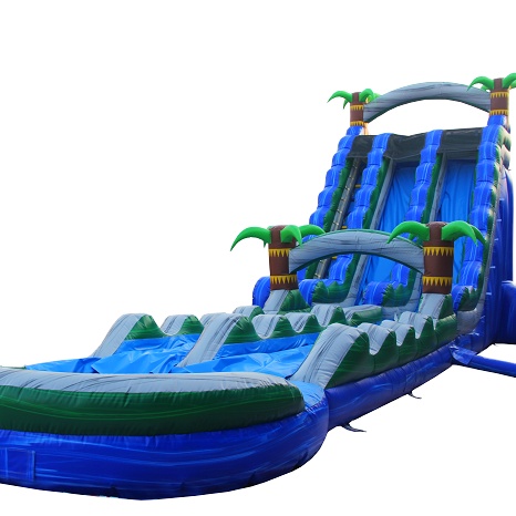 inflatable dule lane water slide