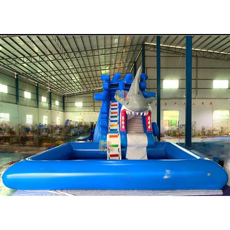 inflatable shark water slide