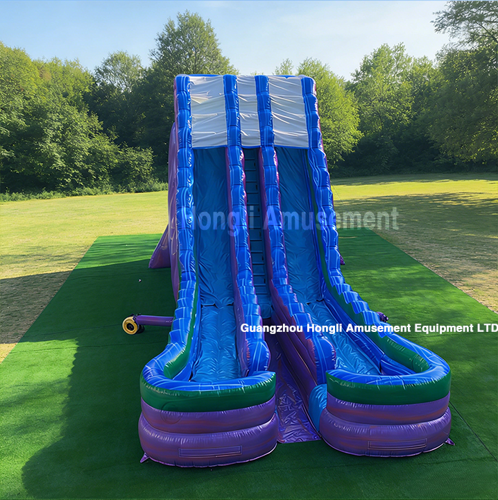 inflatable dule lane long slip n slide