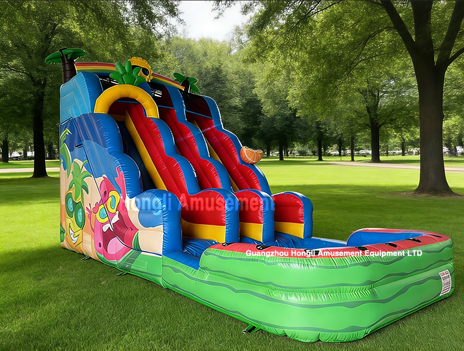 inflatable summer theme waterslide