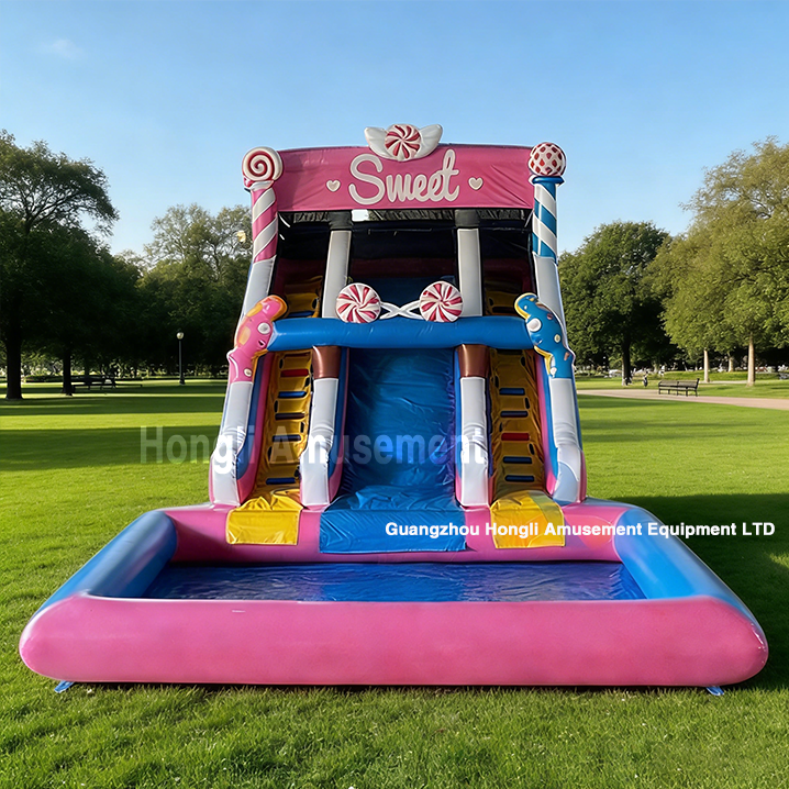 inflatable summer theme waterslide