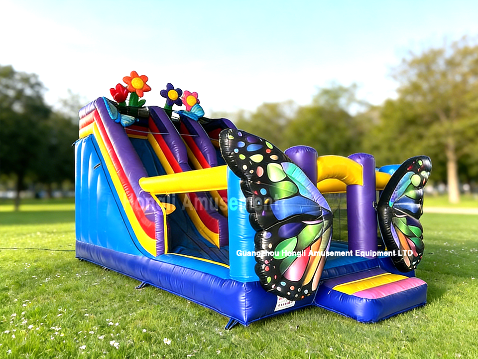 Inflatable dry slide