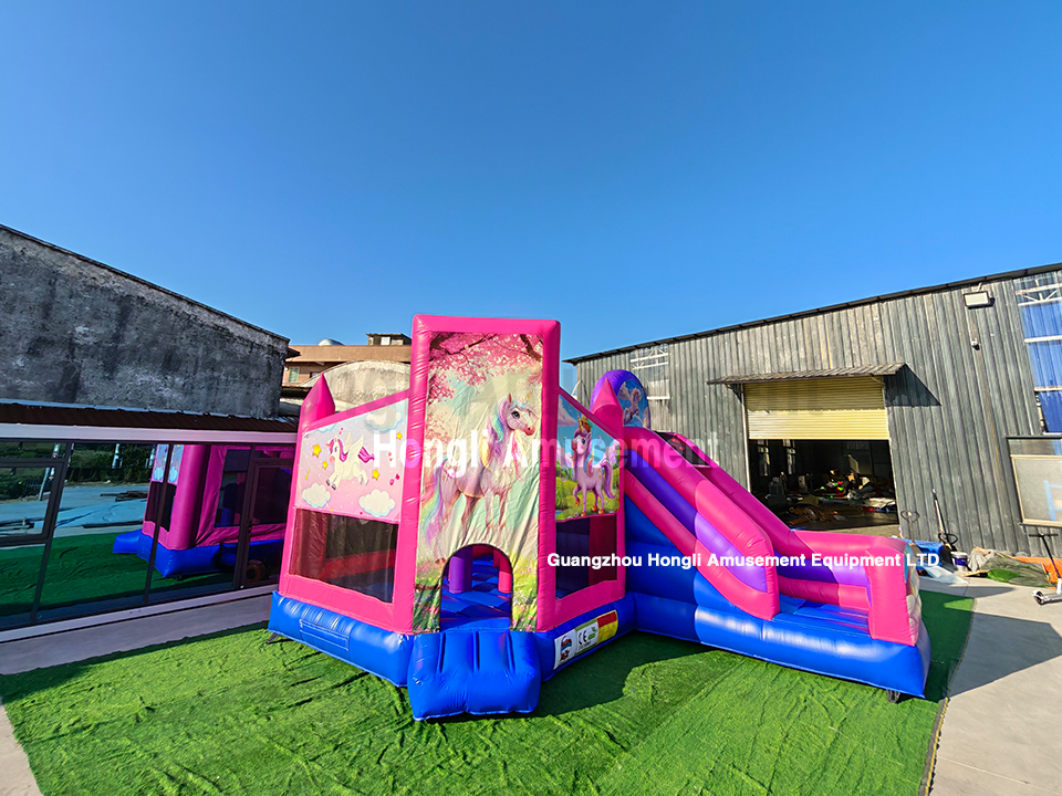 inflatable unicorn bounce castle