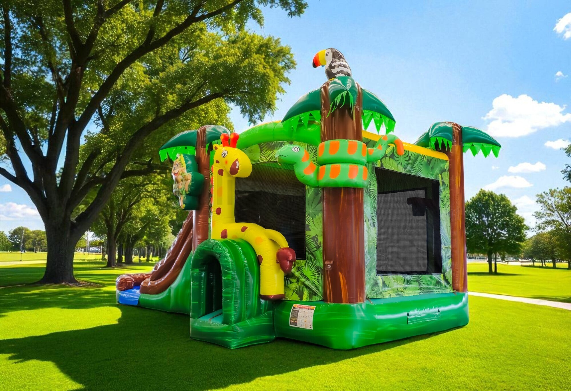 Inflatable jungle combo