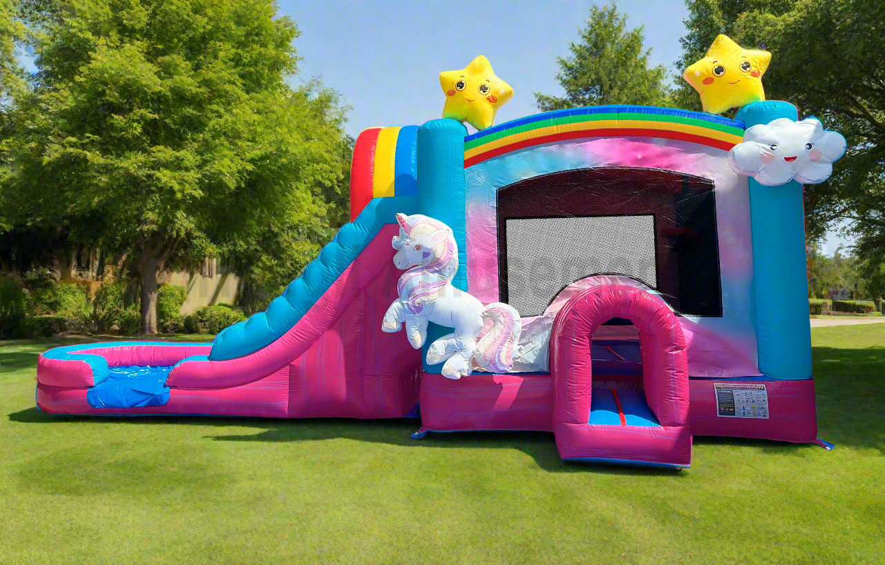 Inflatable unicorn combo