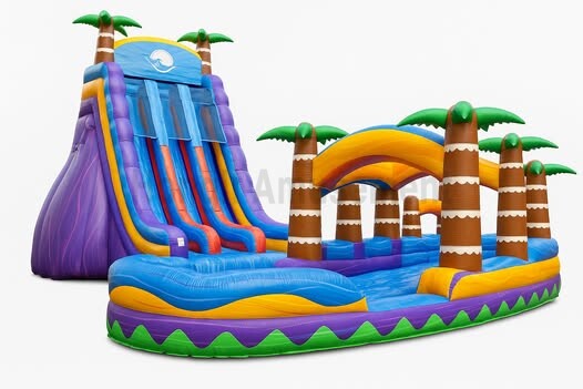 inflatable curve waterslide