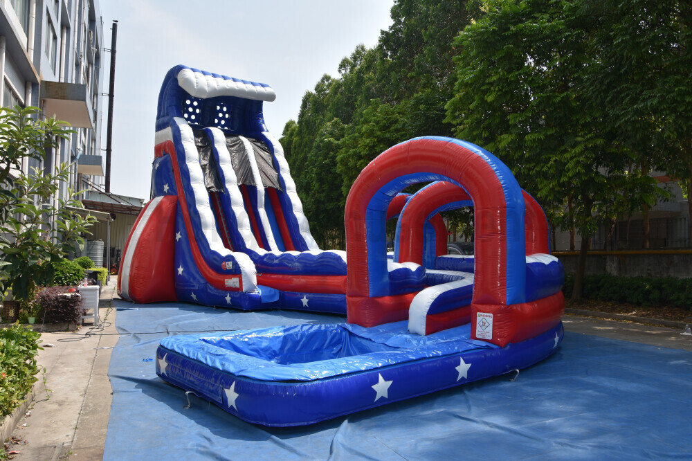 inflatable curve waterslide