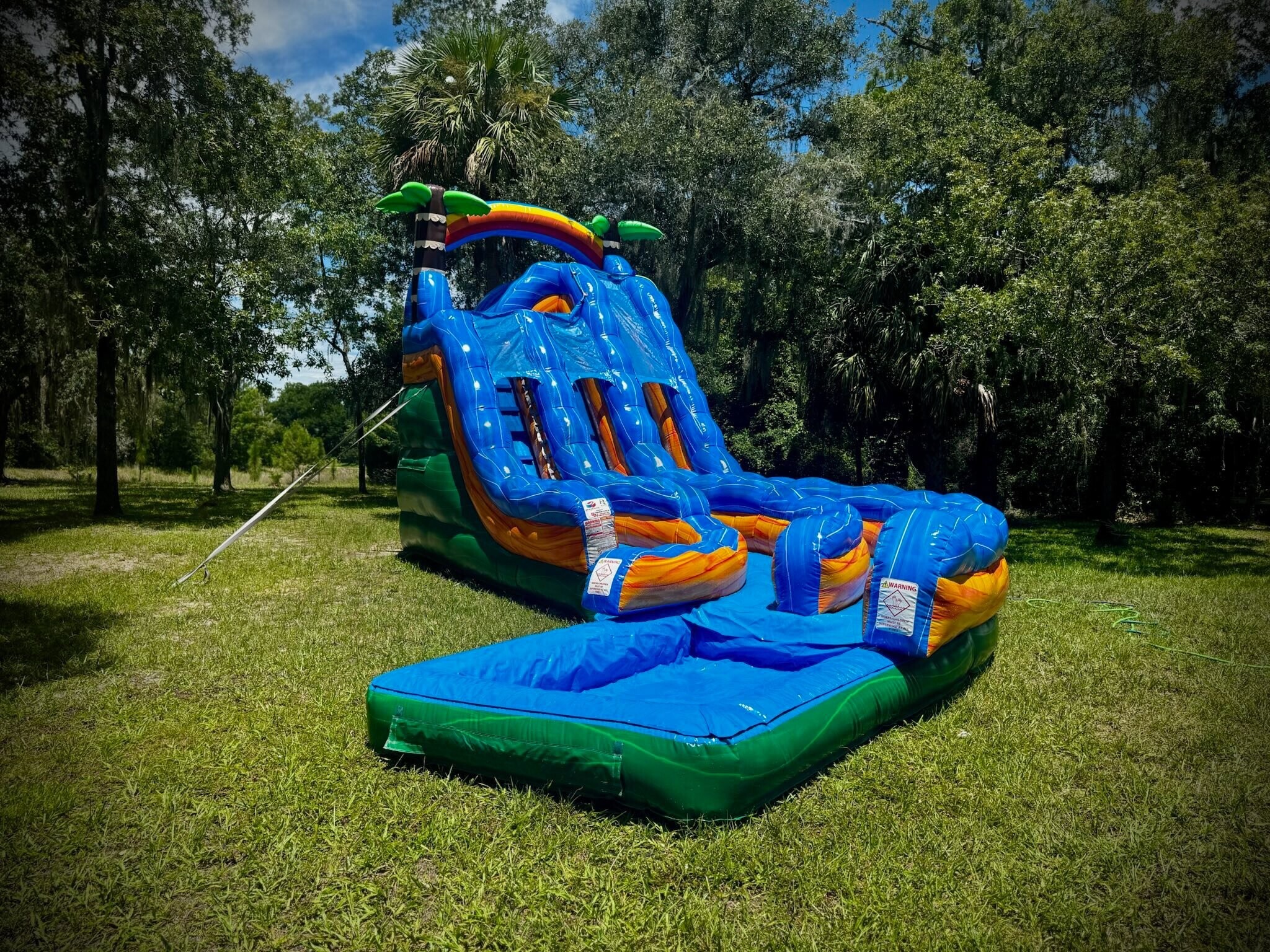 inflatable curve waterslide