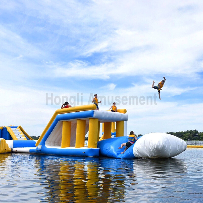 Inflatable platform with pillow