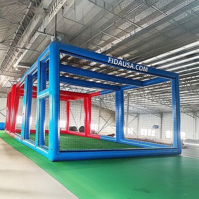 Inflatable drone training ground