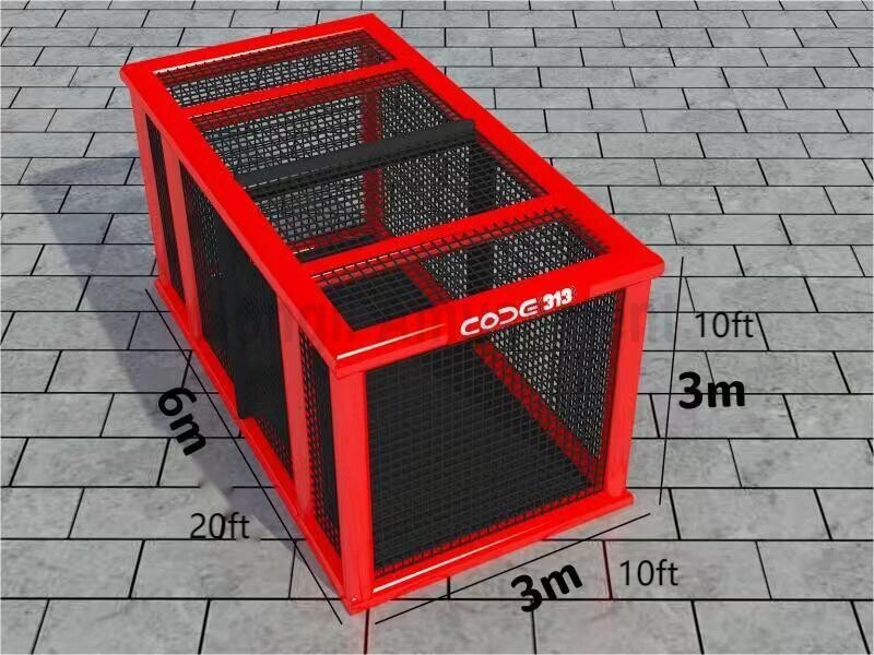 Inflatable drone training ground