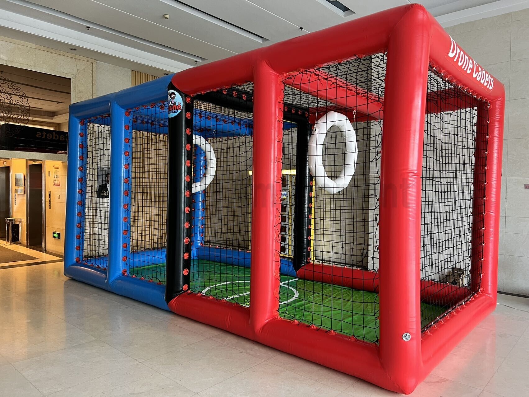 Inflatable drone training ground