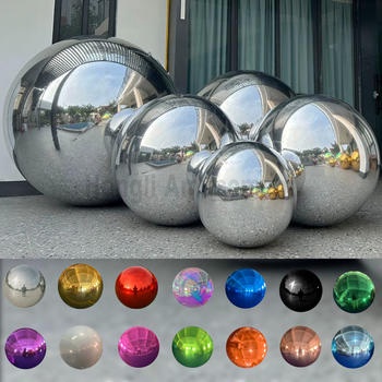 Big Shiny Inflatable Balls Girl Party Wedding Event Decor Iridescent Bubble Balloons Inflatable Mirror Ball