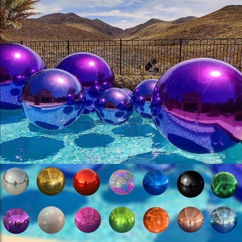 Big Shiny Inflatable Balls Girl Party Wedding Event Decor Iridescent Bubble Balloons Inflatable Mirror Ball
