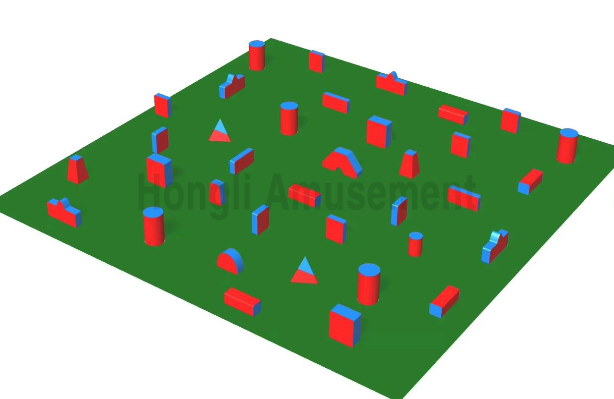 Inflatable bunkers inflatable paintball