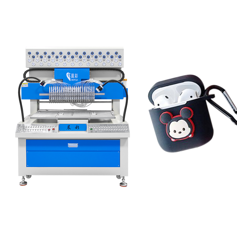24 Color 3D PVC Silicone Patch Logo Dripping Machine
