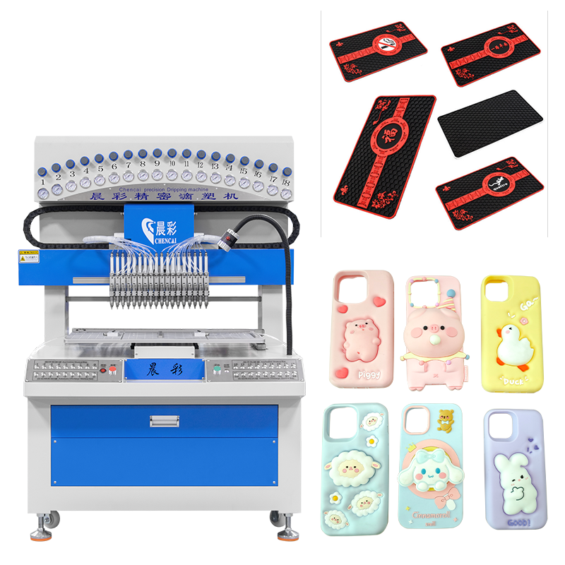 18 Colors 3D Silicone Soft PVC Drop Dropping Drip Dripping Molding Dispensing Machine for Making Outsole Slipper Upper