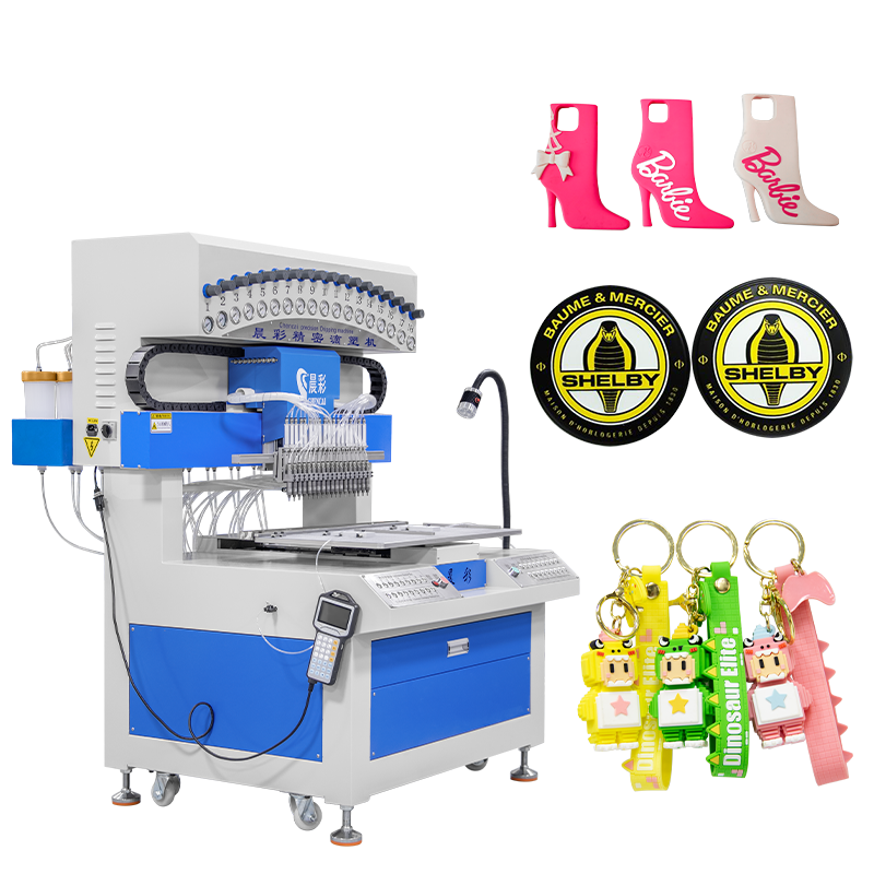 Automatic 18 Colors Silicone Bracelet Dripping Filling Mold Dispensing Machine for Making PVC Slippers Uppers Outsoles