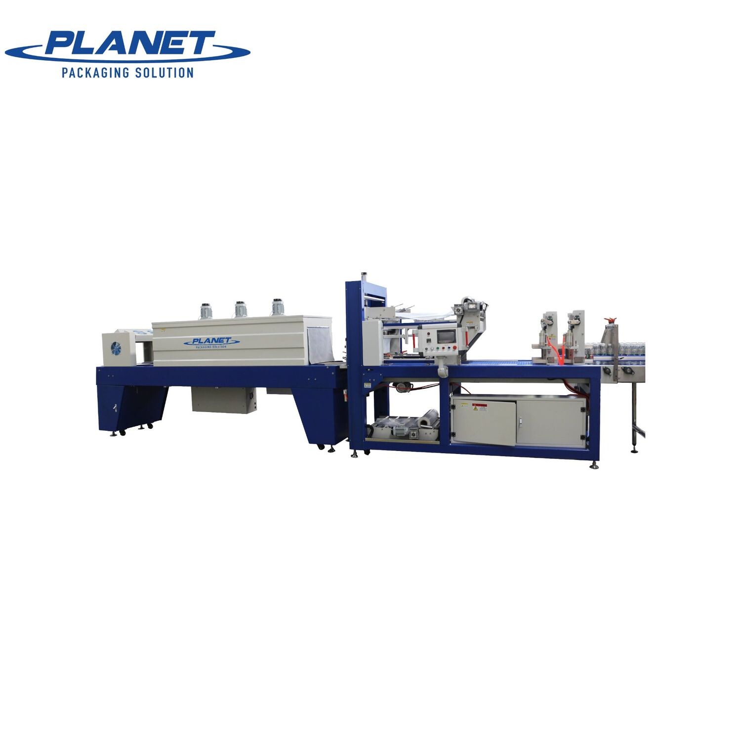 Linear type shrink wrapping machine