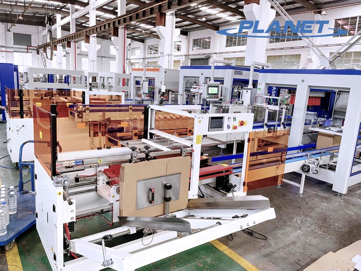 Grab type case packer