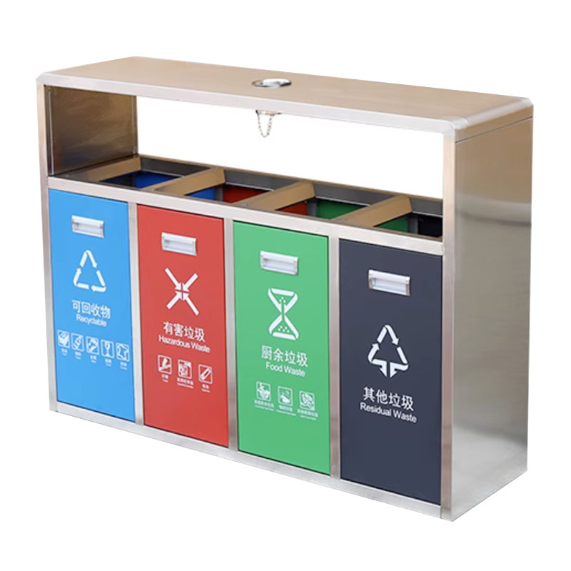 Garbage sorting bin processing