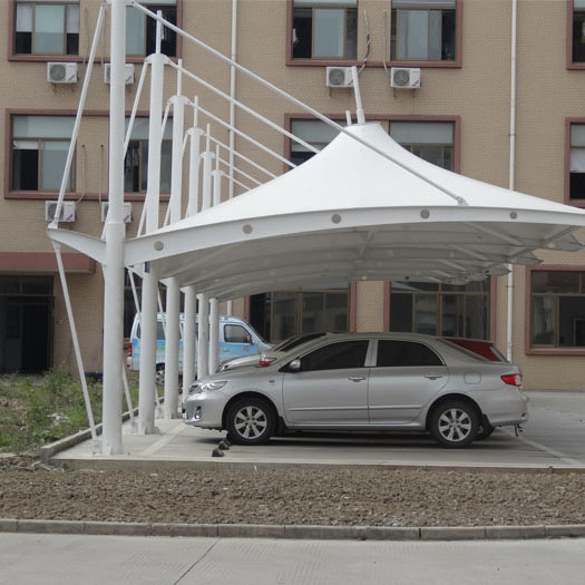 Steel structure parking shed