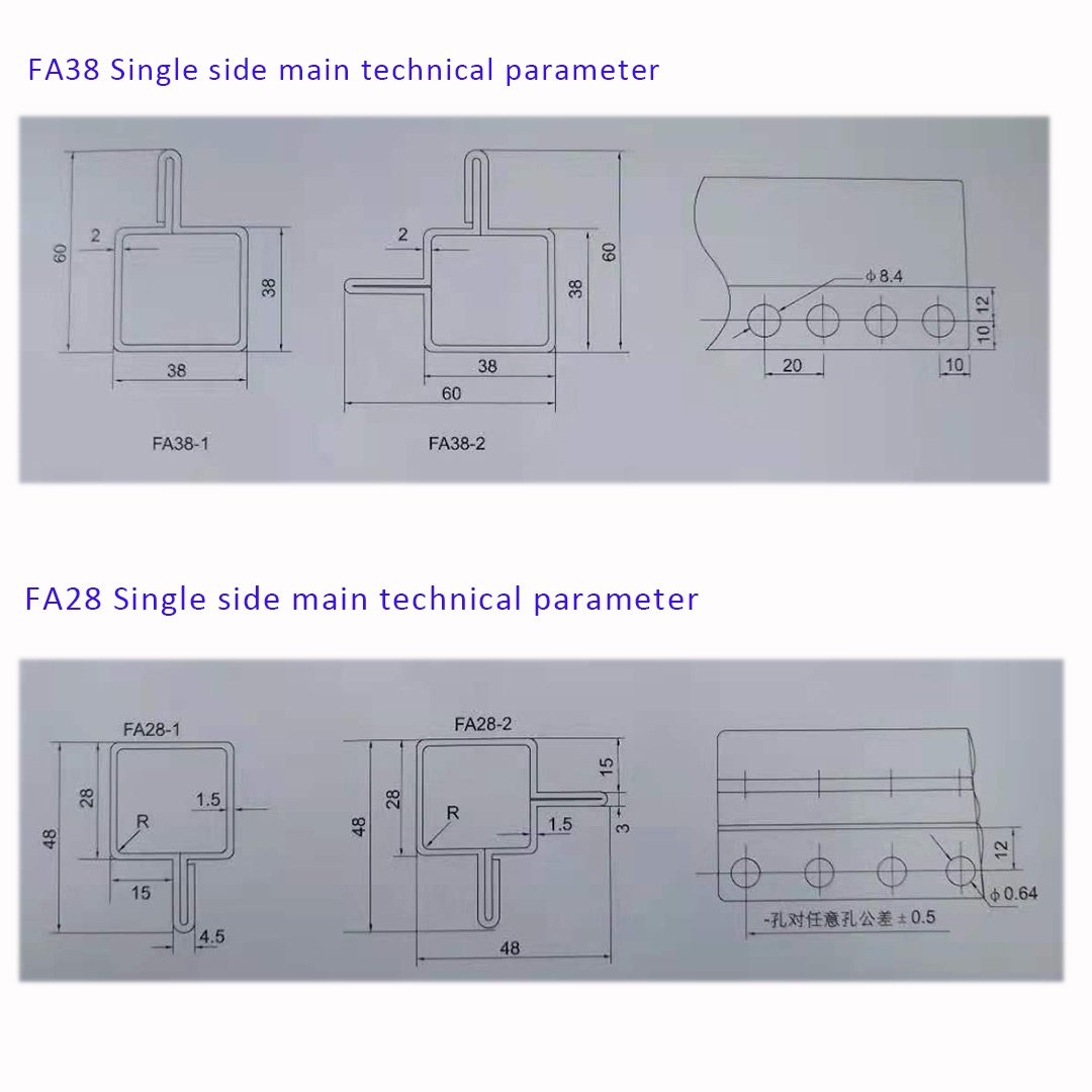 28mm 38mm Cabinet Frame Profiles