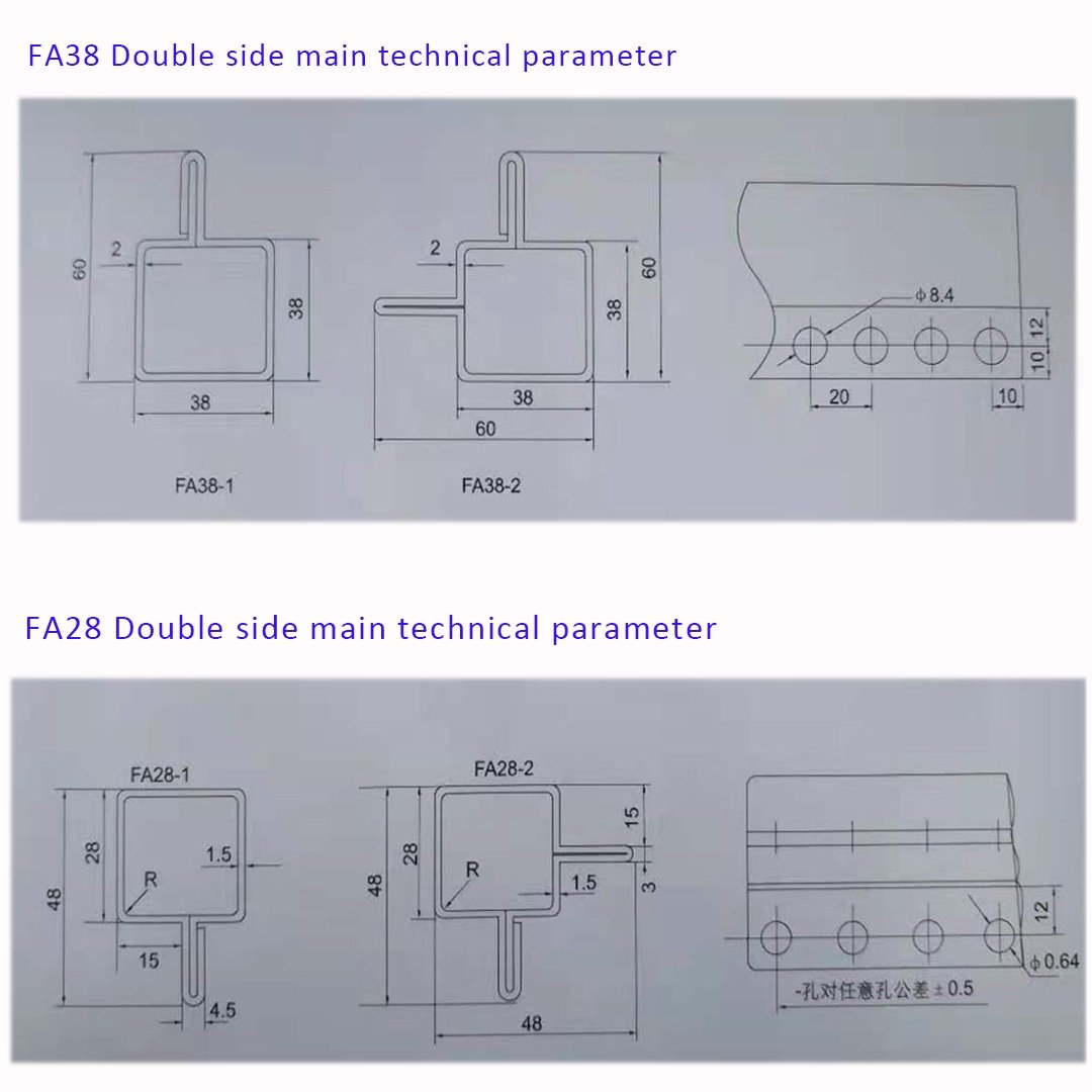 28mm 38mm Cabinet Frame Profiles