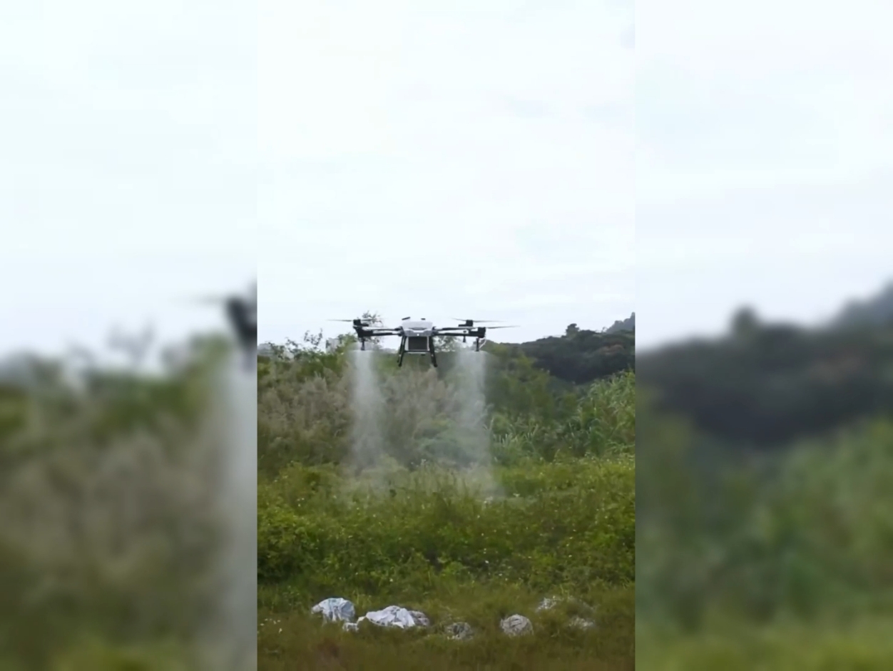Agricultural drone spraying demonstration video for plant protection with DF-T70