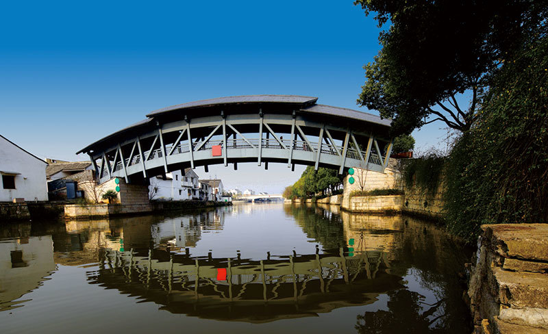 Steel structure landscape bridge