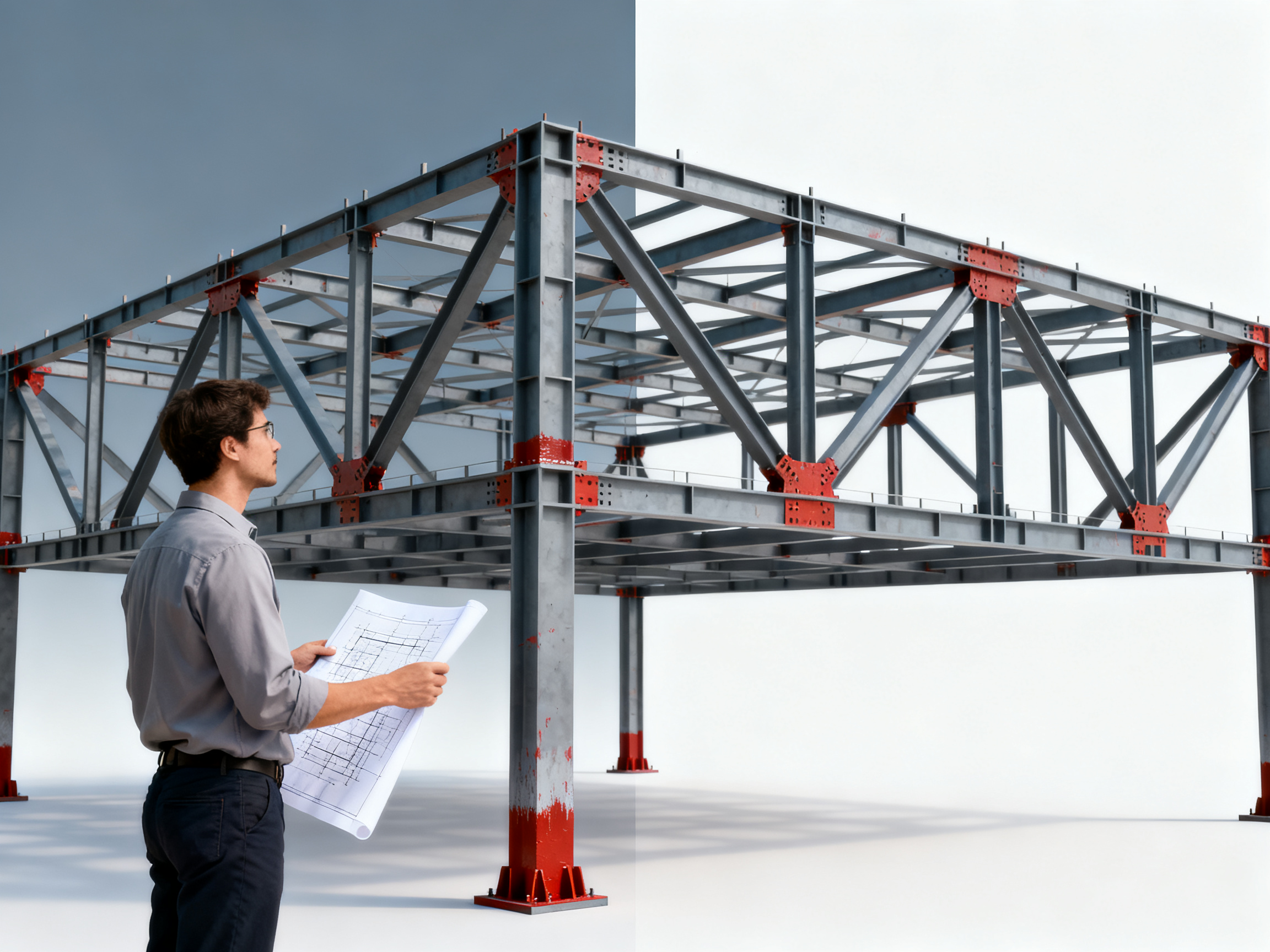 What are the key design considerations for industrial steel structures?